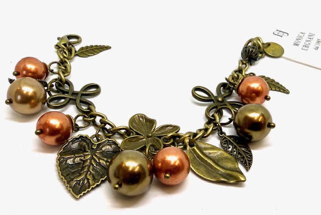 Bracciale retrò con particolari in ottone - immagine 3