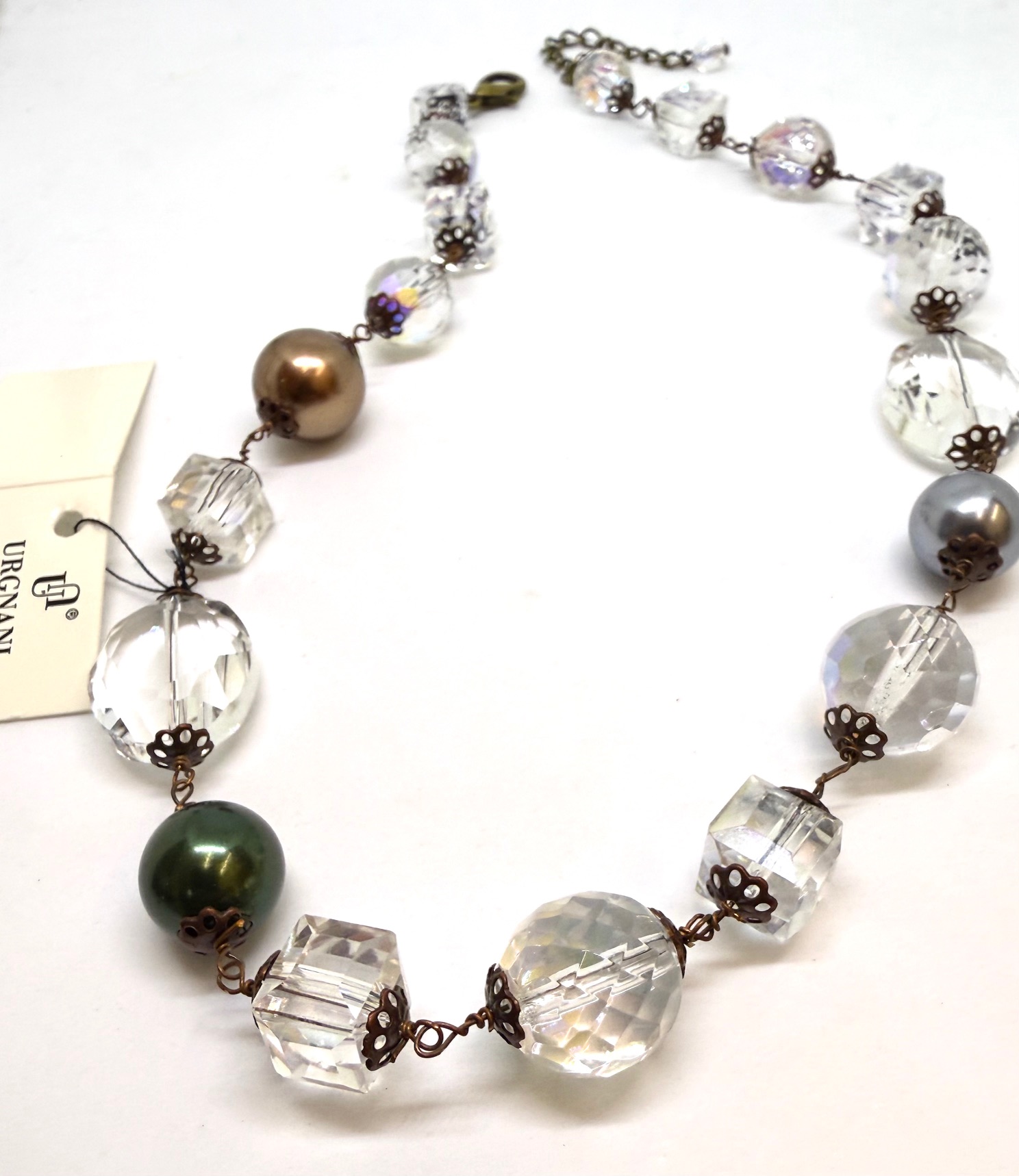 Collana retrò con particolari  in cristall0, - immagine 6